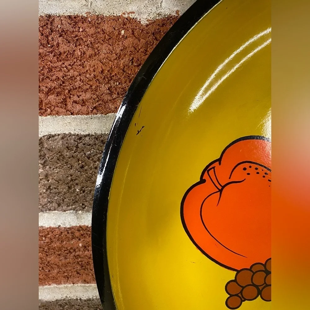 Vintage Japan Serving Tray Yellow‎ Grapes Wine MCM